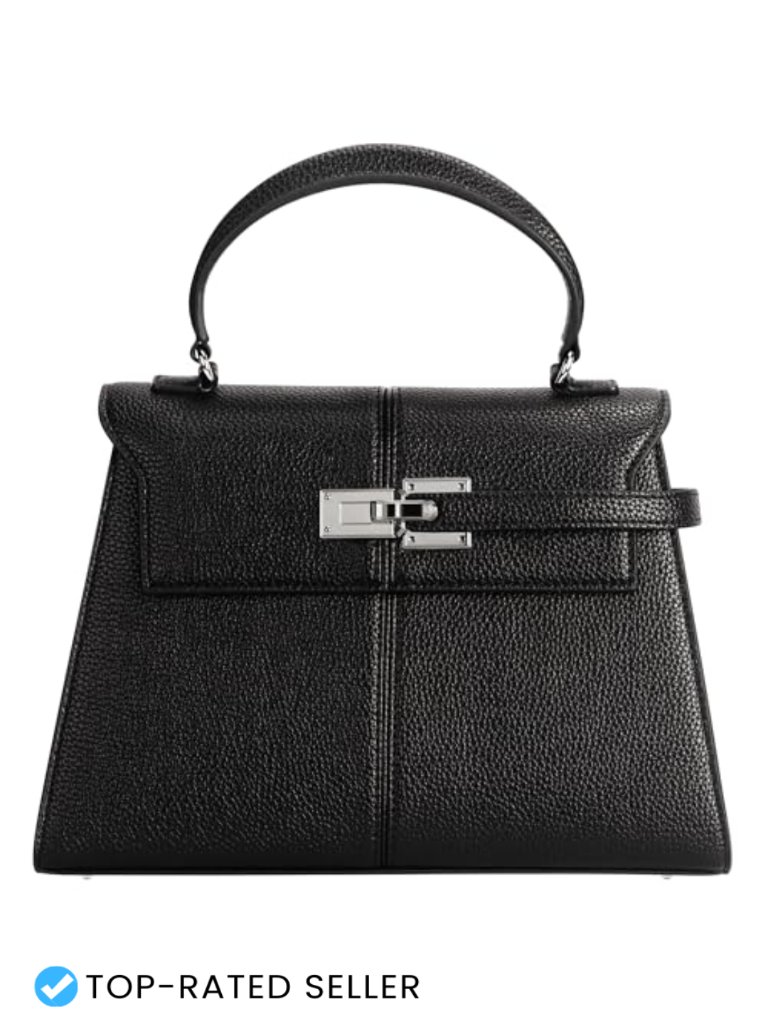 Vegan Leather Top Handle Handbag Crossbody Bag Satchel